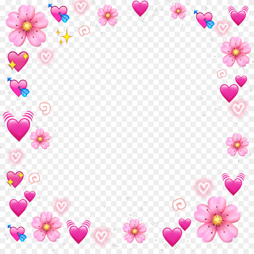 Frame Heart Meme Heartmeme Stars Tumblr Edit Transparent Heart Emoji Meme, Art, Floral Design, Flower, Graphics Free Png