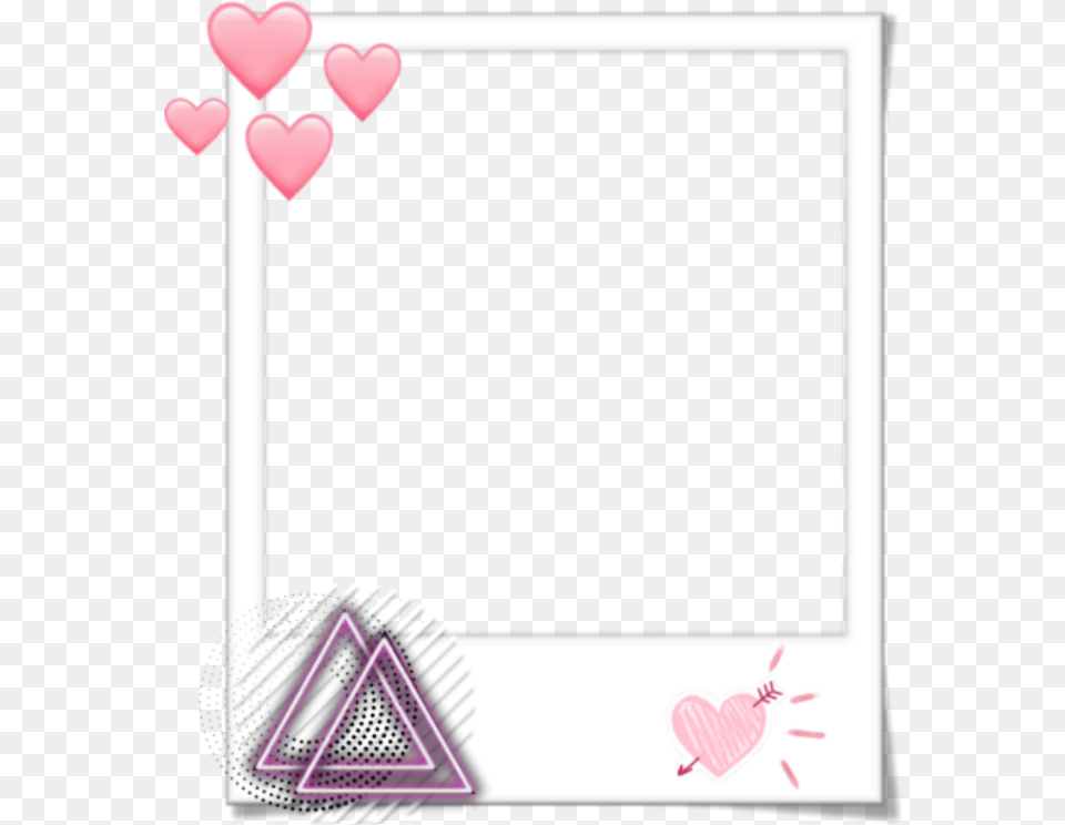 Frame Hearts Neon Triangles Circleslines Aestetic Picture Frame, Envelope, Greeting Card, Mail, Heart Png Image