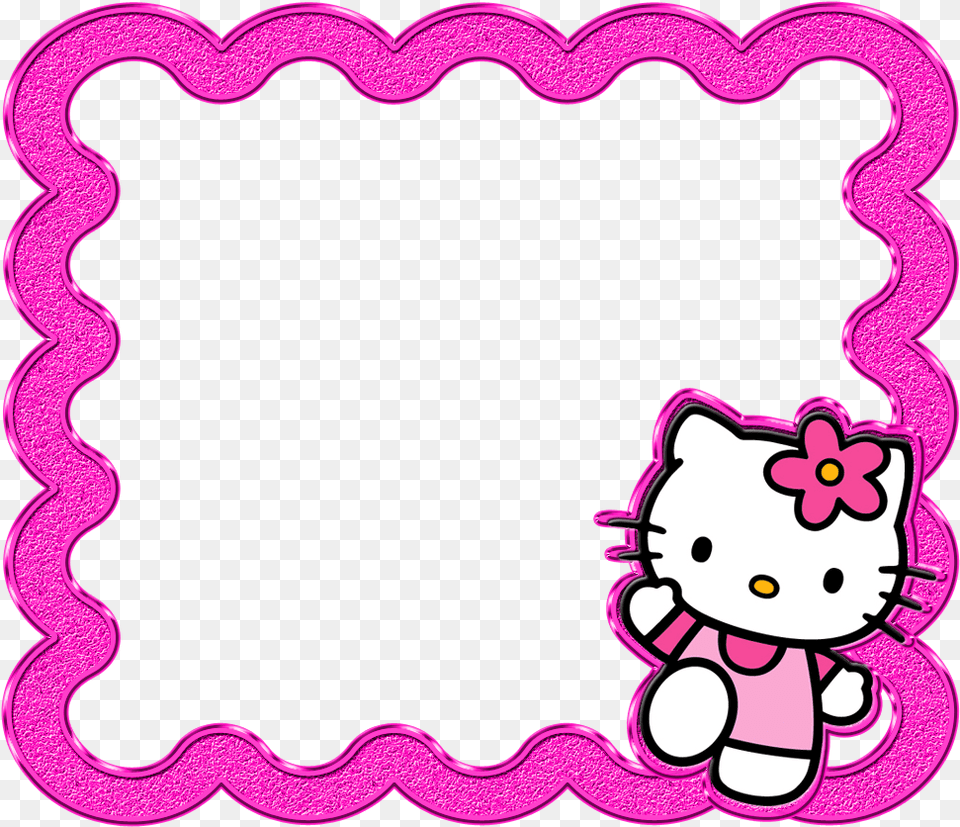 Frame Hello Kitty, Purple, Sticker, Baby, Face Free Png