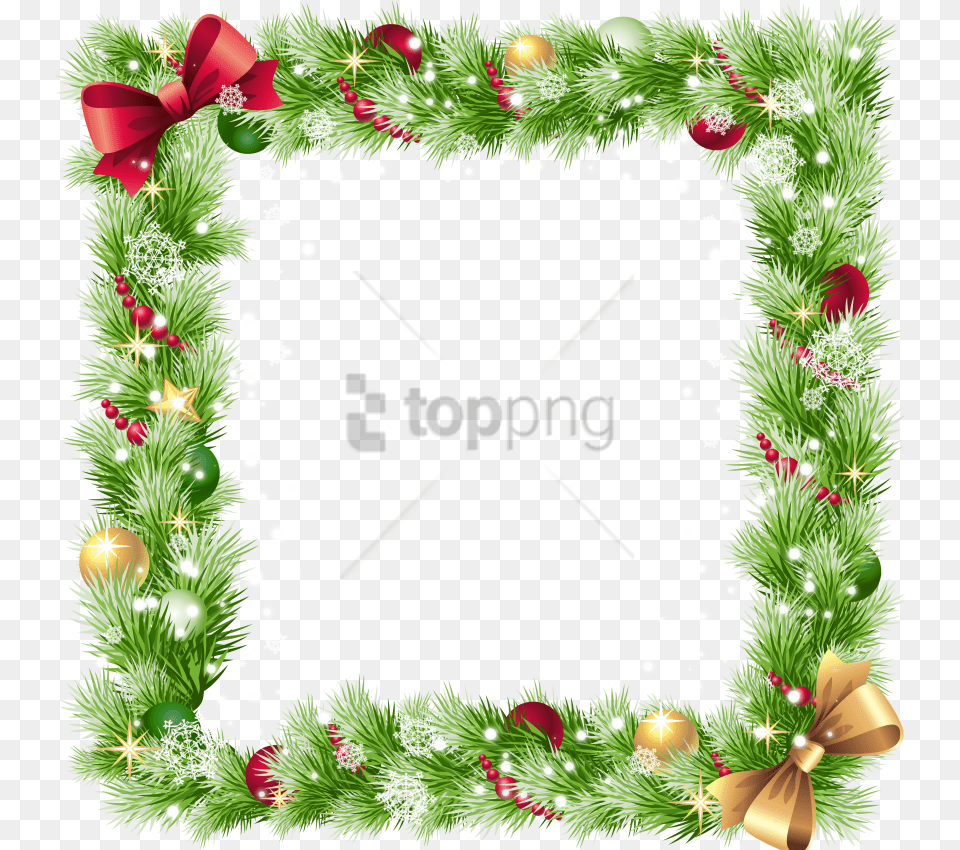 Frame Image With Christmas Border, Plant, Tree Free Transparent Png