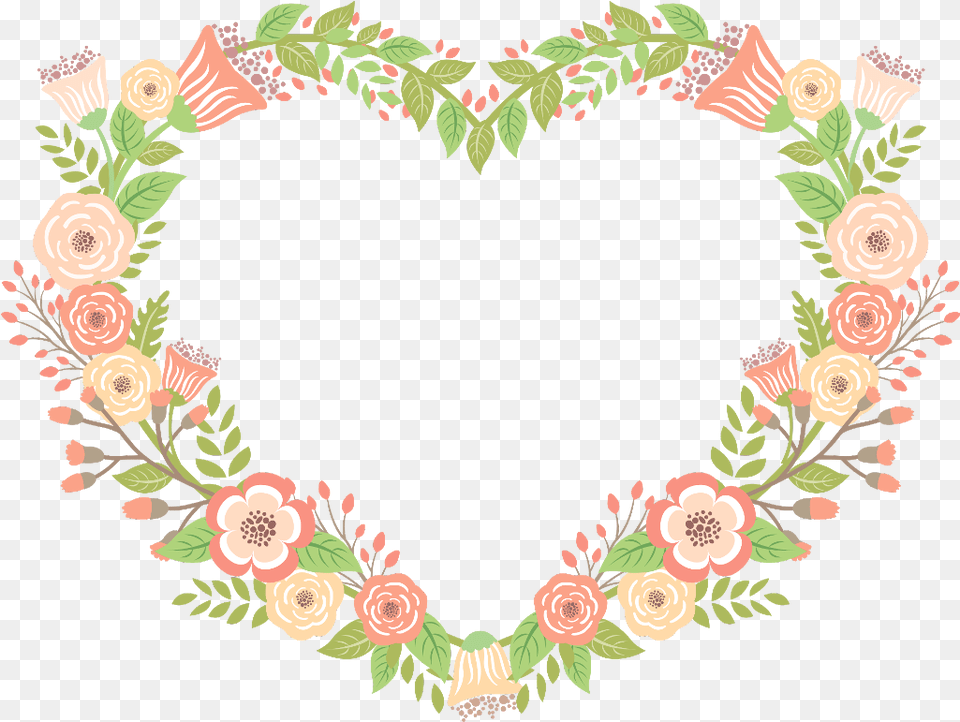 Frame Marco Flores Flower Hear Love Cute Corazon Heart, Art, Floral Design, Graphics, Pattern Png Image