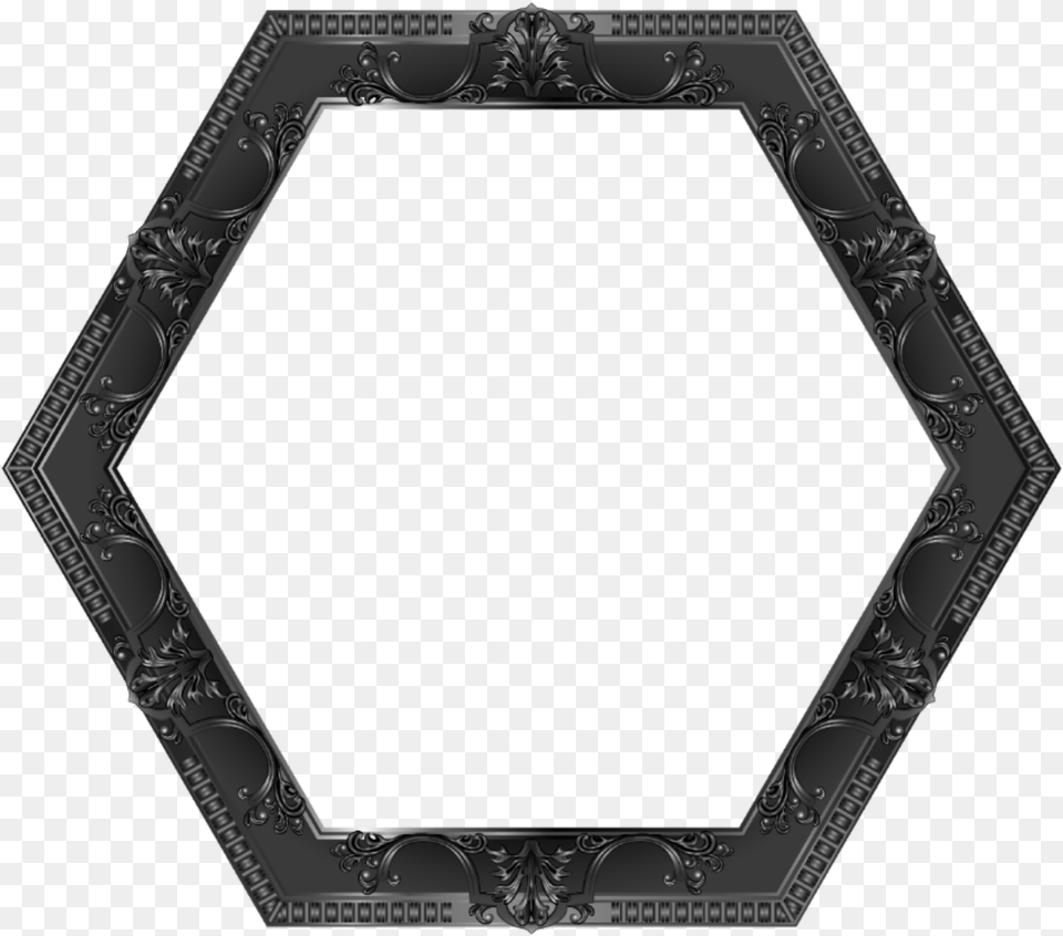 Frame Marco Hexagon Hexagono Hexgono Border Gold Circle Ornate, Blackboard, Accessories Png