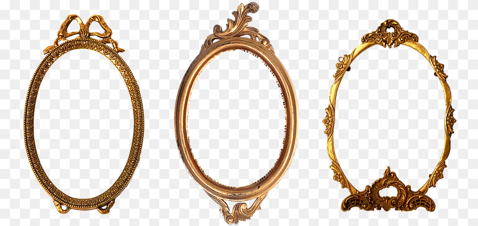 Frame Oval Carved Gold Design Filigreed, Bronze, Photography, Accessories, Jewelry Png Image