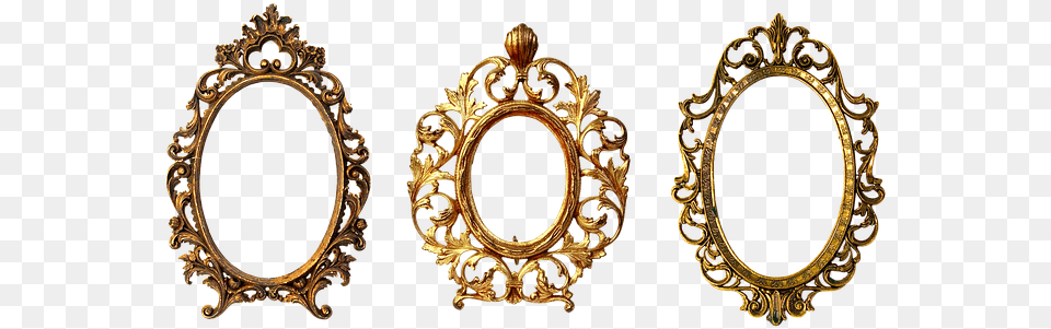 Frame Oval Wooden Frame Decorative Round Gold Frame, Bronze, Accessories, Jewelry, Locket Png