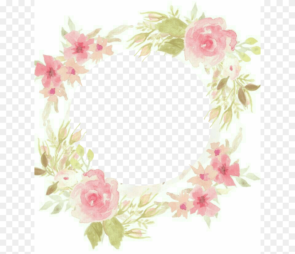 Frame Pictureframe Flowers Flores Watercolor Pastels Happy Easter 2018 Modern, Flower, Plant, Rose, Art Png Image