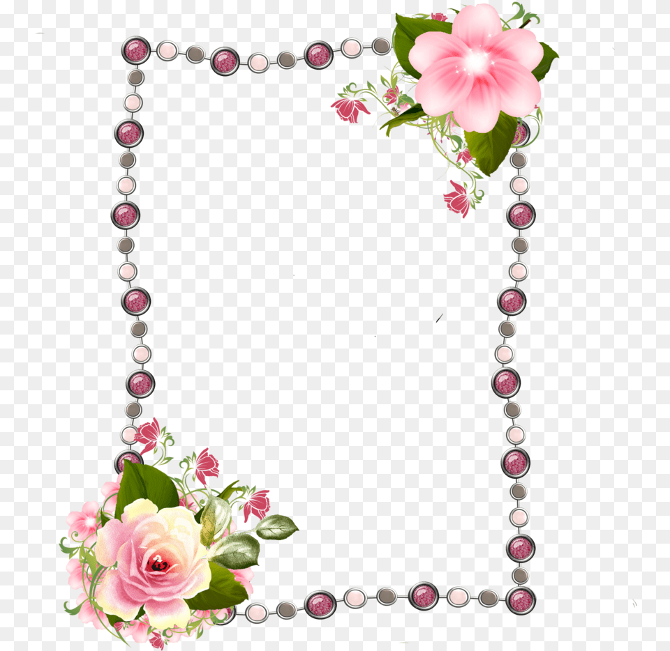 Frame Pink Border Frame Flower, Plant, Rose, Flower Arrangement, Accessories Png
