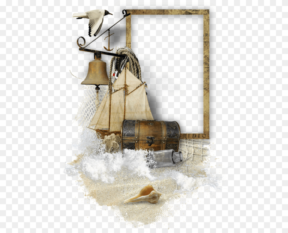 Frame Ships, Animal, Bird, Boat, Transportation Png Image