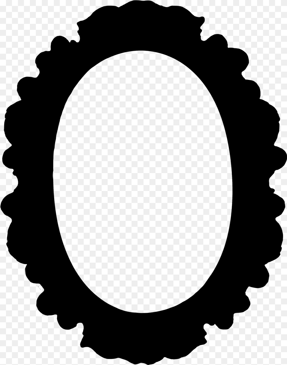 Frame Silhouette Red Oval Frame, Gray Free Transparent Png