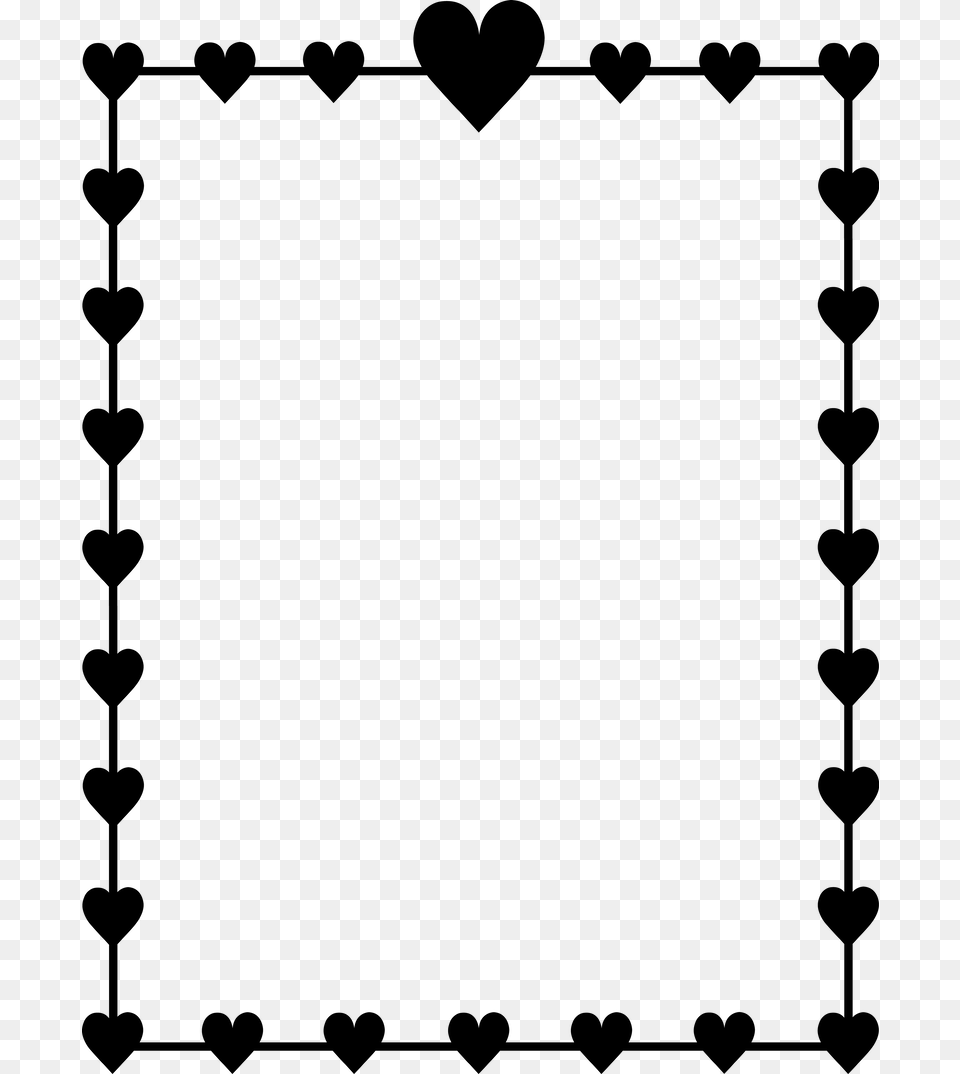 Frame Svg Jpeg Heart Border Black And White Clipart, Gray Free Transparent Png