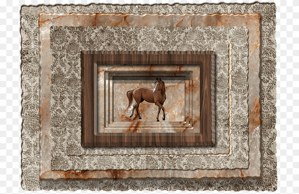 Frame Transparent Background Horse Transparent Wooden Transparent Background Picture Frame, Animal, Colt Horse, Mammal Free Png Download