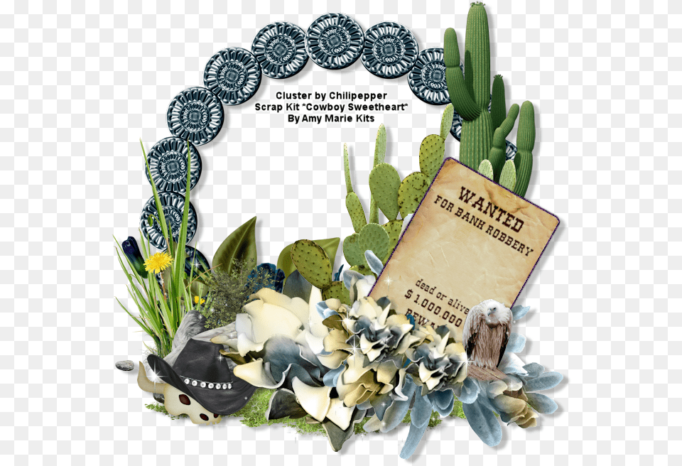 Frame Transparent Cowboy Design, Flower, Flower Arrangement, Plant, Flower Bouquet Free Png Download