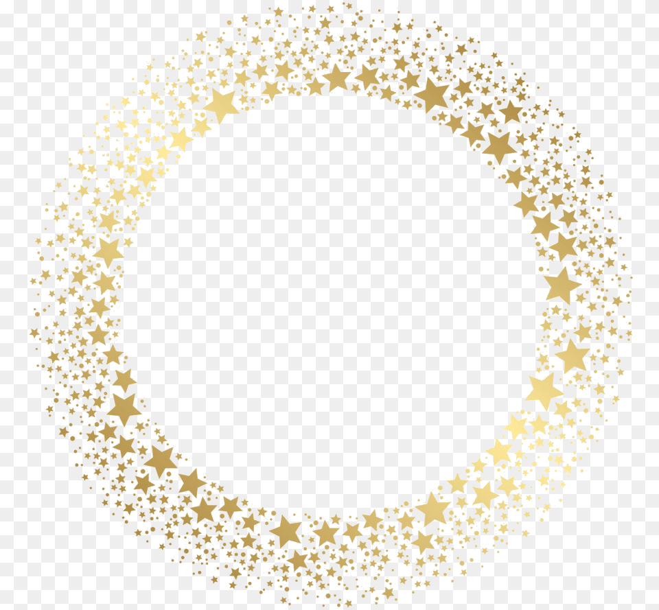 Frame Transparent Gold Stars, Pattern, Accessories, Oval, Head Free Png