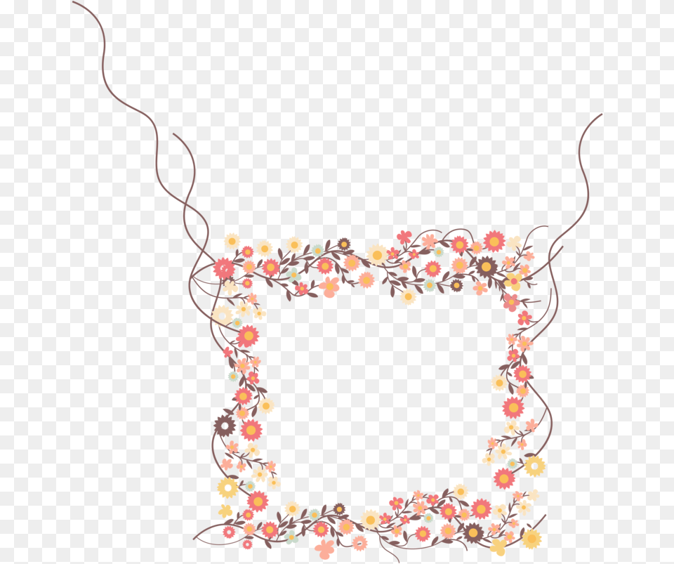 Frame Vector Flower Illustration File Hd Ucapan Syukuran 7 Bulanan Kehamilan, Accessories, Jewelry, Necklace, Art Free Png Download