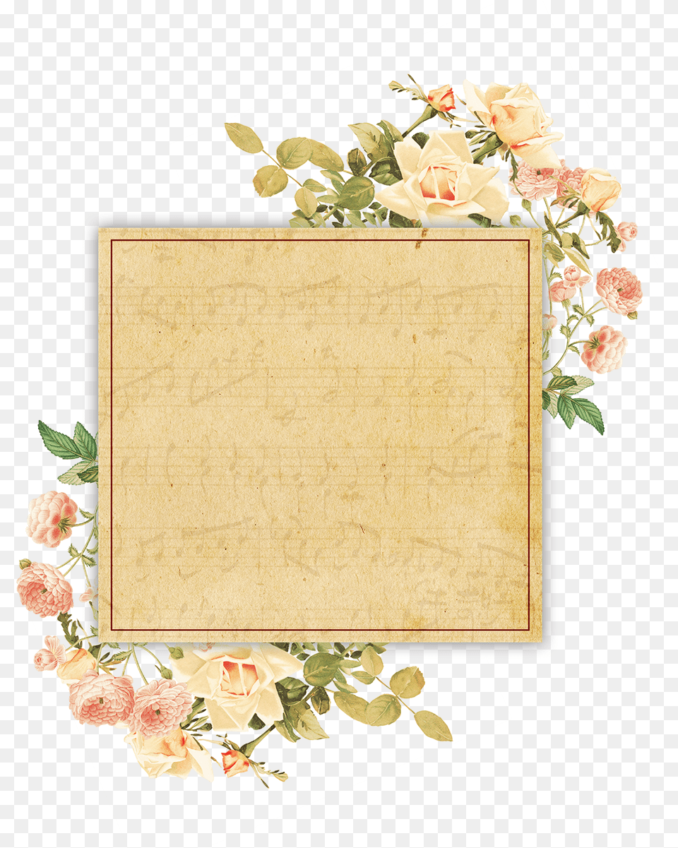Frame Vintage Floral, Rose, Plant, Flower, Envelope Free Transparent Png