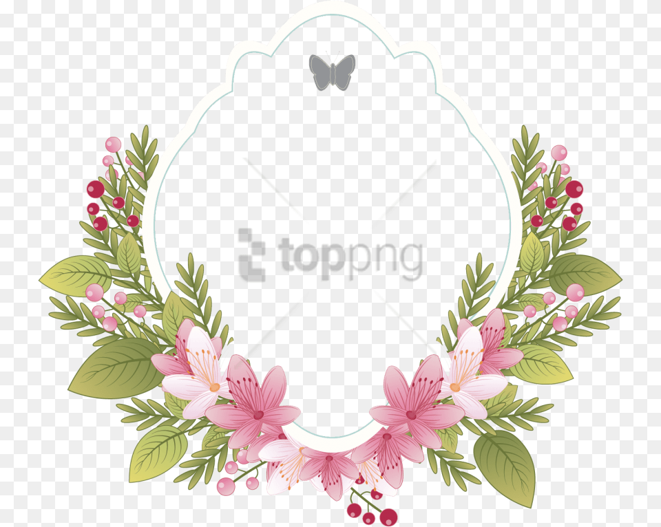 Frame Vintage Flower With Transparent Wedding Frame Vector, Art, Floral Design, Graphics, Pattern Png Image