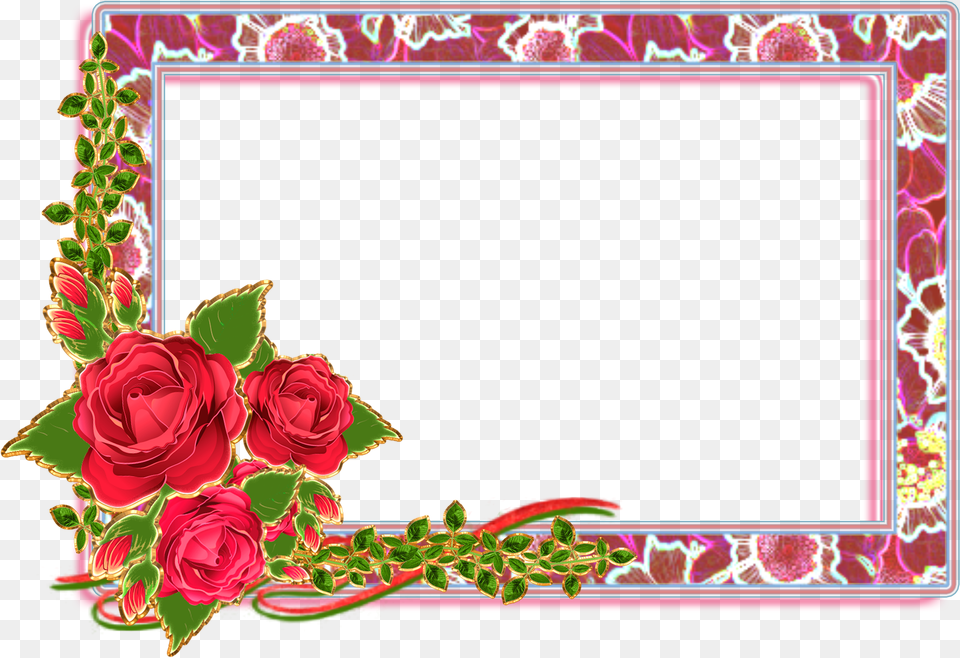 Frame With Flowers Flower Background Frame, Art, Floral Design, Graphics, Pattern Free Transparent Png