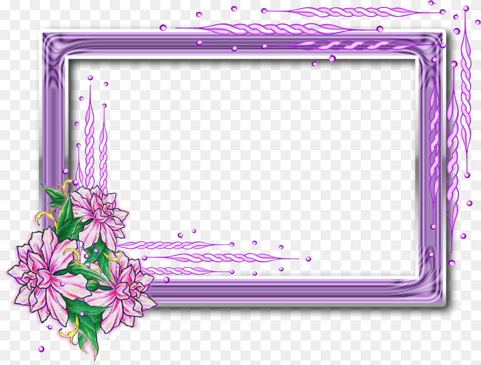 Frame With Flowers Hnh Hoa File, Art, Plant, Pattern, Graphics Free Png Download