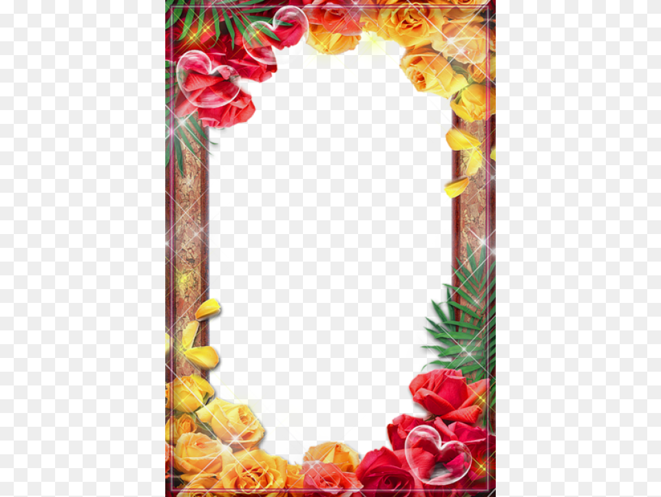 Frame With Roses Images Frame With Flower, Graphics, Pattern, Plant, Flower Arrangement Free Png Download