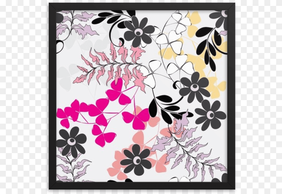 Framed Art Print Pillow, Floral Design, Graphics, Pattern, Home Decor Free Transparent Png