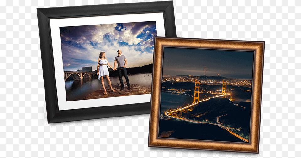 Framed Matted Prints Layout Picture Frame, Person, Art, Collage, Bridge Png