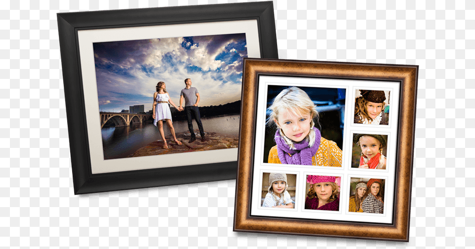 Framed Matted Prints Layout Printed Photo Frame, Art, Collage, Person, Girl Free Png