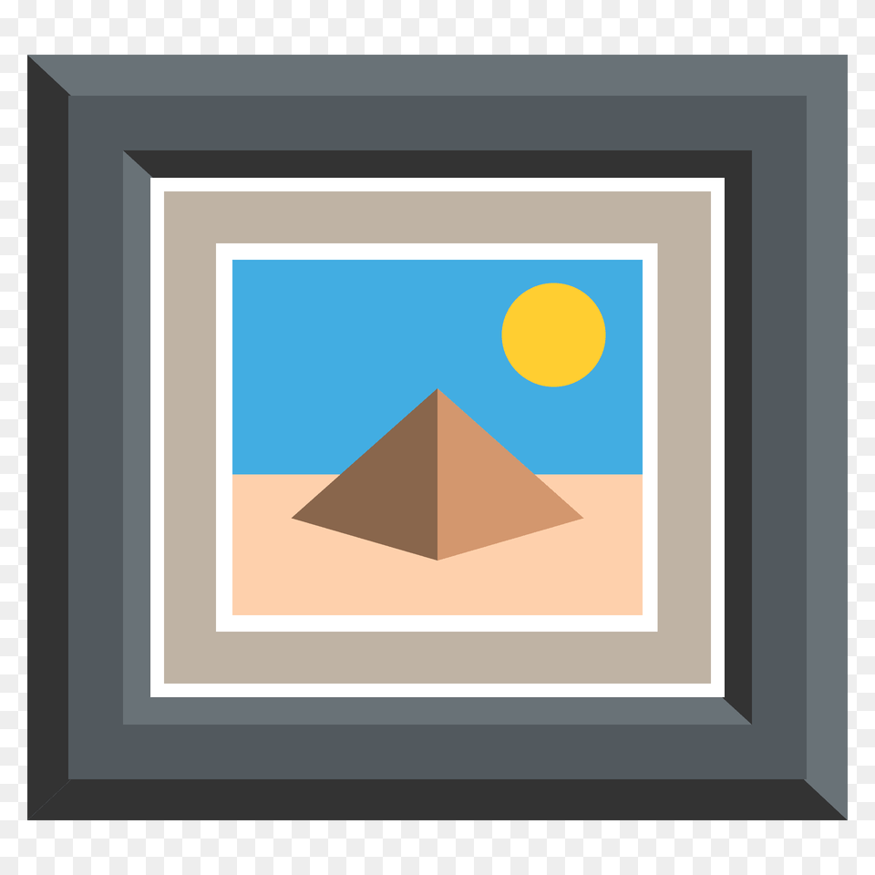 Framed Picture Emoji Clipart, Triangle Free Transparent Png