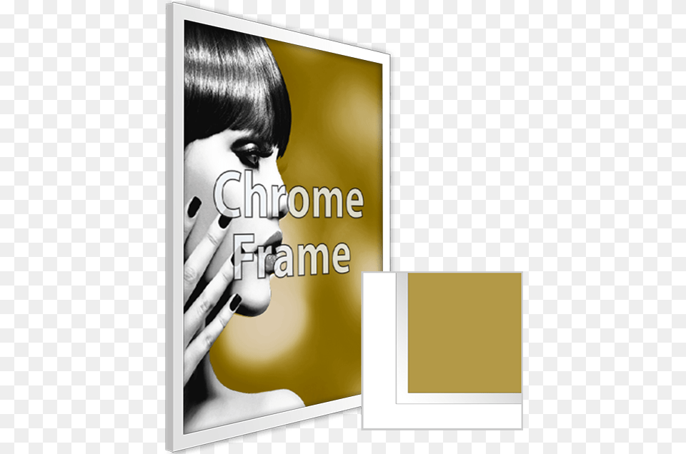 Framed Substrate Print Chrome Poster, Adult, Portrait, Photography, Person Png