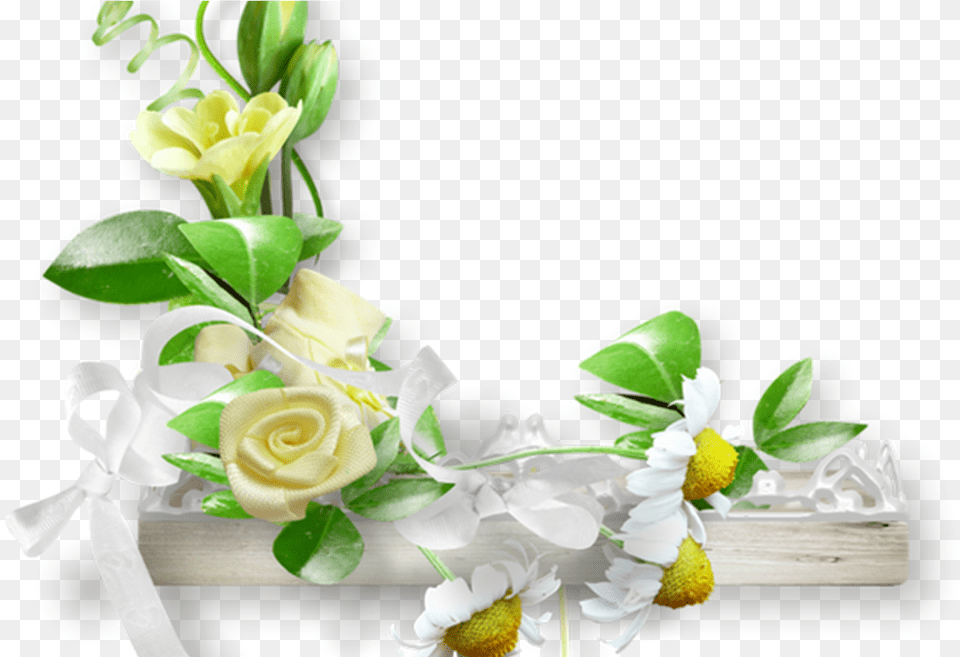 Frames Amp Borders White Flower Corner, Art, Floral Design, Flower Arrangement, Flower Bouquet Free Png Download