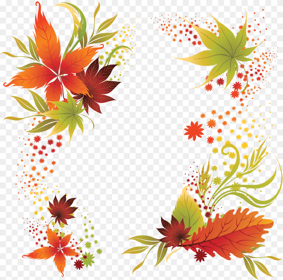 Frames Transparent Autumn Frames Transparent Autumn Designs Clip Art, Floral Design, Graphics, Leaf, Pattern Free Png Download