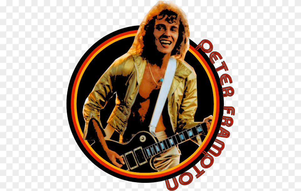 Frampton Peter Rock Guitarist Classic Peter Frampton Logo, Adult, Person, Musical Instrument, Man Free Png