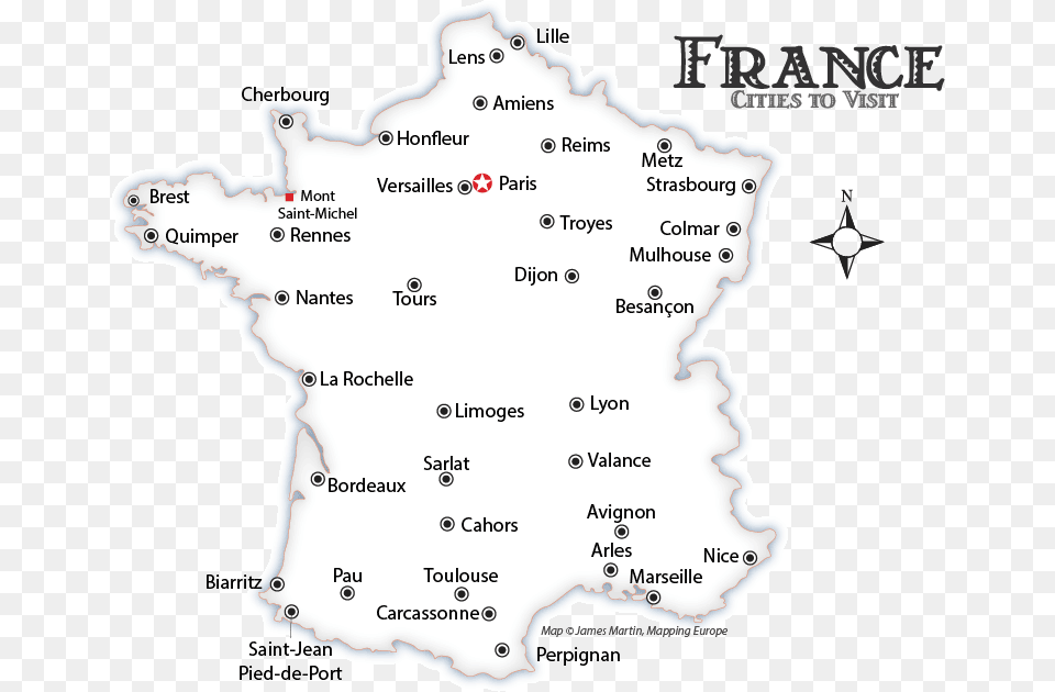 France Cities Map Map Of France With Giverny, Chart, Plot, Atlas, Diagram Png Image