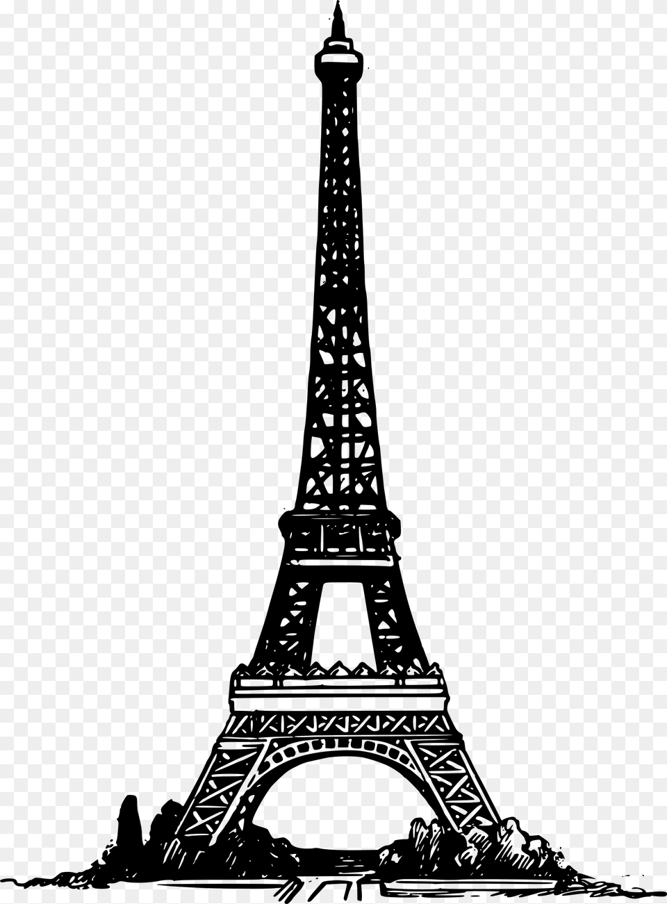 France Eiffel Tower, Gray Png Image