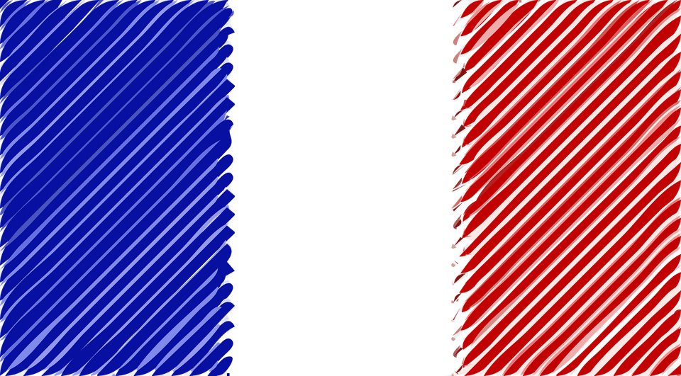 France Flag Linear Clipart, Paper Free Png