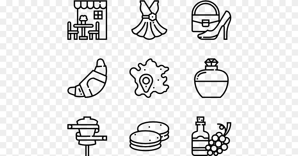 France Monument Icons, Gray Png Image