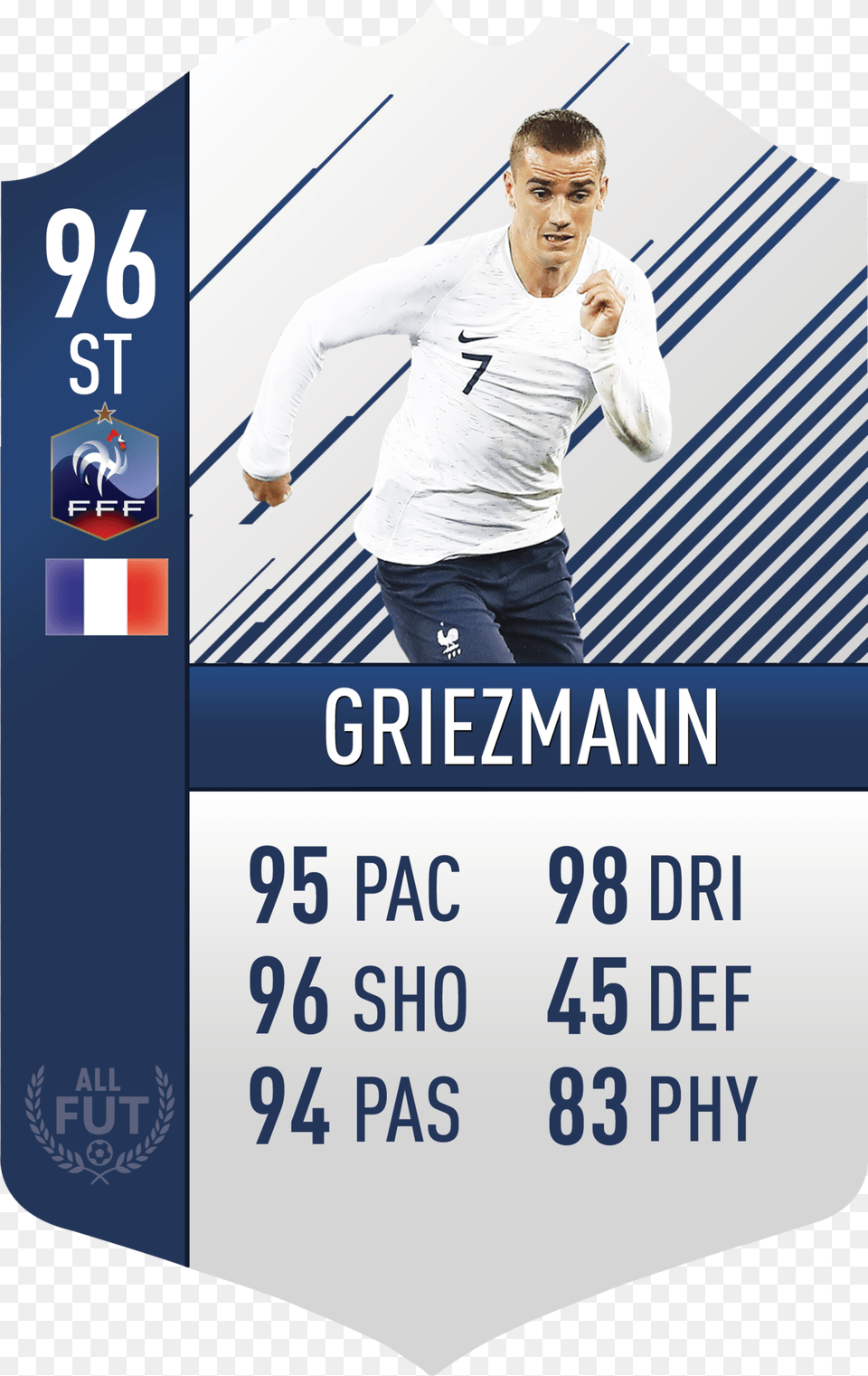 France Pre Made Player Card, Adult, Male, Man, Person Free Png Download