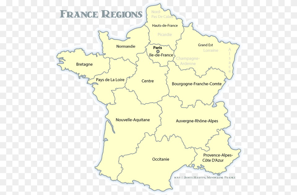 France Regions Map, Atlas, Chart, Diagram, Plot Png Image