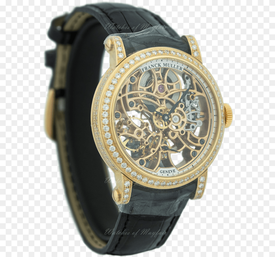 Franck Muller Round Skeleton Rose Gold Amp Diamond 7039 Analog Watch, Arm, Body Part, Person, Wristwatch Free Transparent Png