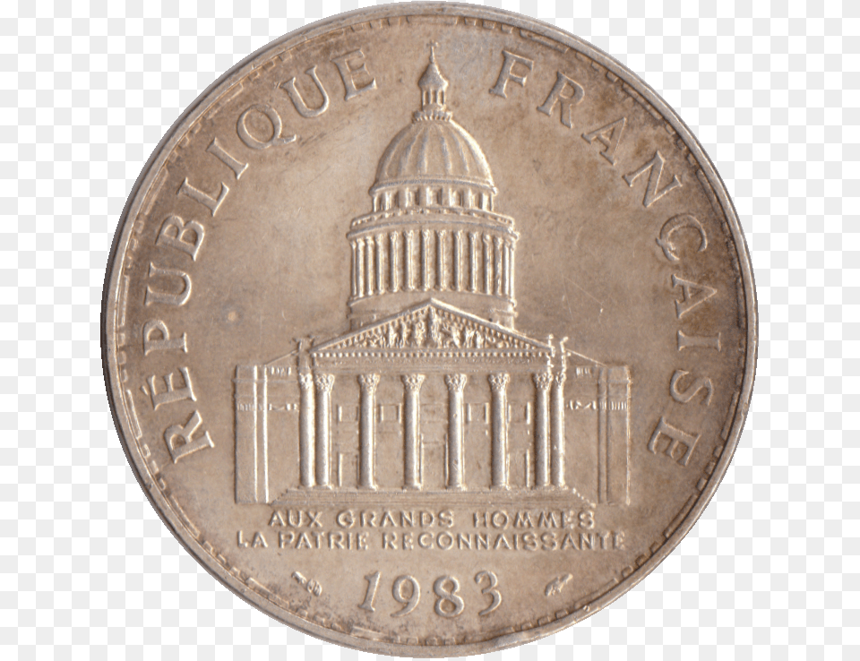 Francs 1983 Avers Piece 100 Francs, Coin, Money Free Png