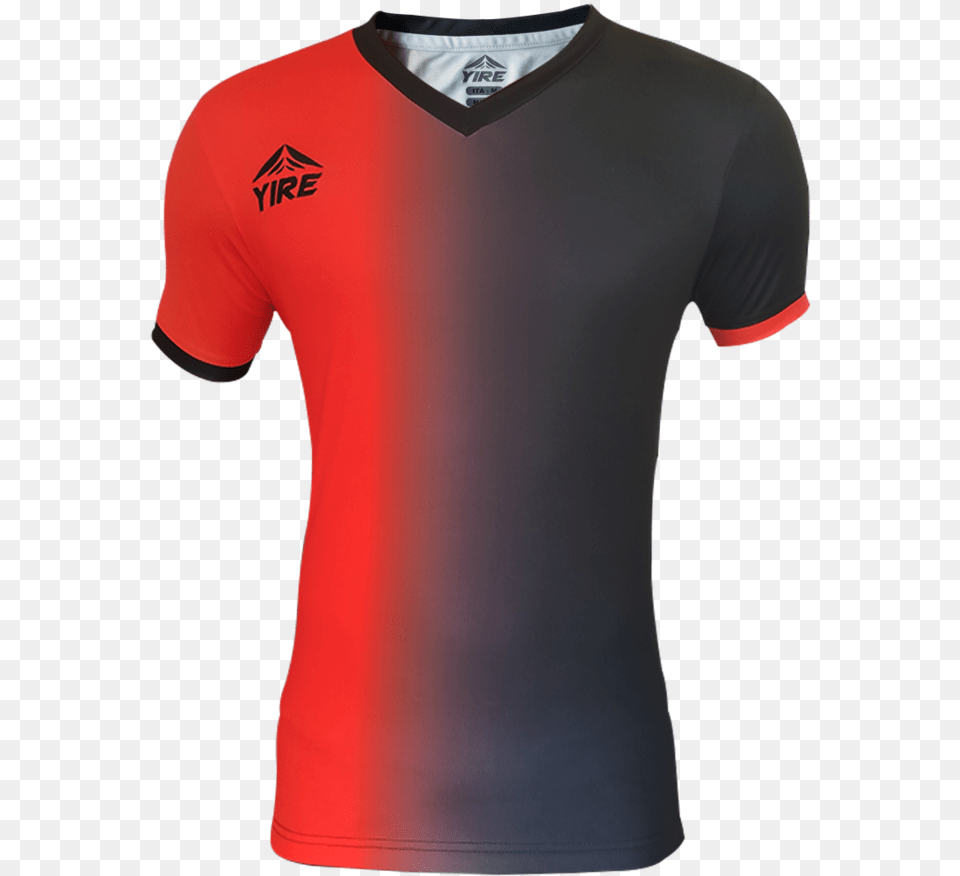 Franja Roja Uniforme Negro Con Naranja, Clothing, Shirt, T-shirt, Jersey Free Png