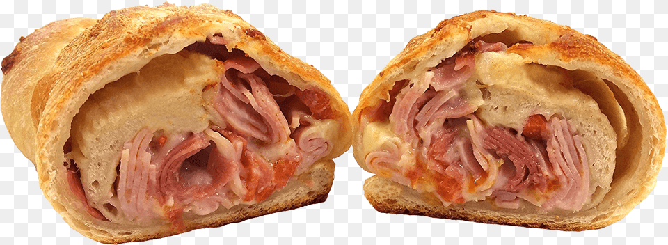 Frank And Sal Famous House Made Stromboli Fresh Mozzarella Fast Food, Sandwich, Meat, Pork, Ham Png Image