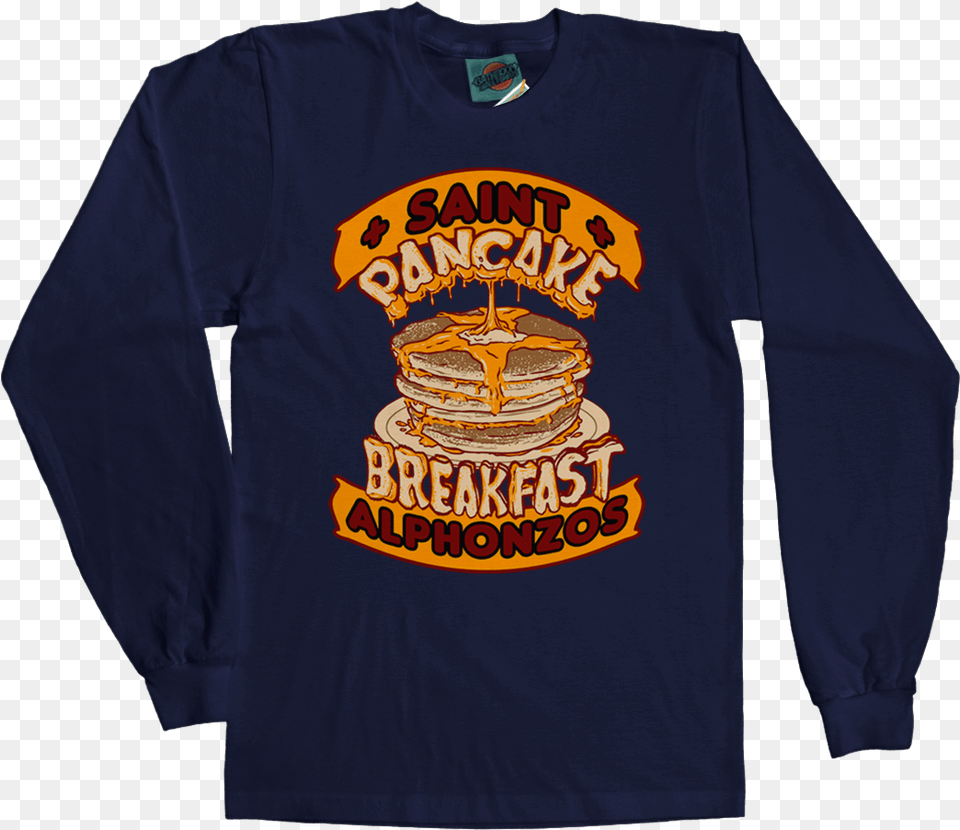 Frank Zappa Inspired Saint Alfonzos Pancake Breakfast Long Sleeved T Shirt, Clothing, Long Sleeve, Sleeve, Bread Free Png Download