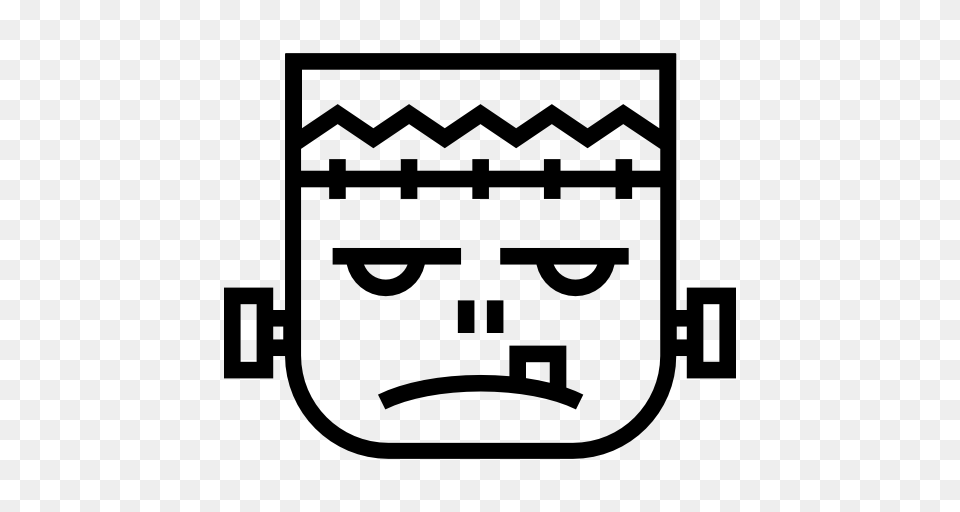 Frankenstein Clip Art Black And White, Gray Png