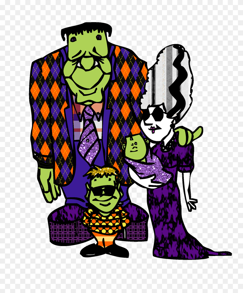 Frankenstein Clip Art Image, Purple, Publication, Comics, Book Free Png