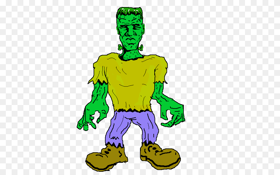 Frankenstein Clipart, Baby, Person, Green, Art Png Image