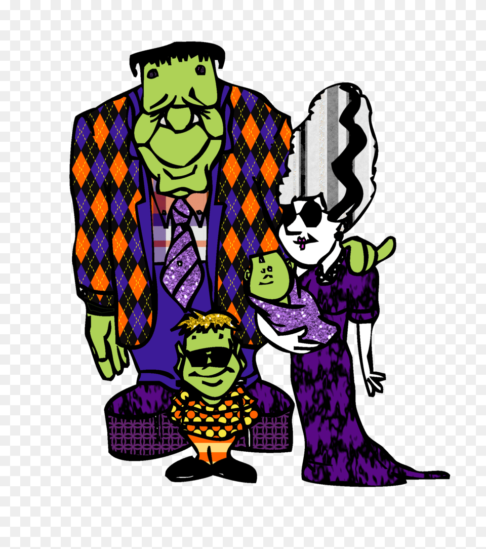 Frankenstein Clipart Mr Mrs, Purple, Book, Comics, Publication Free Png