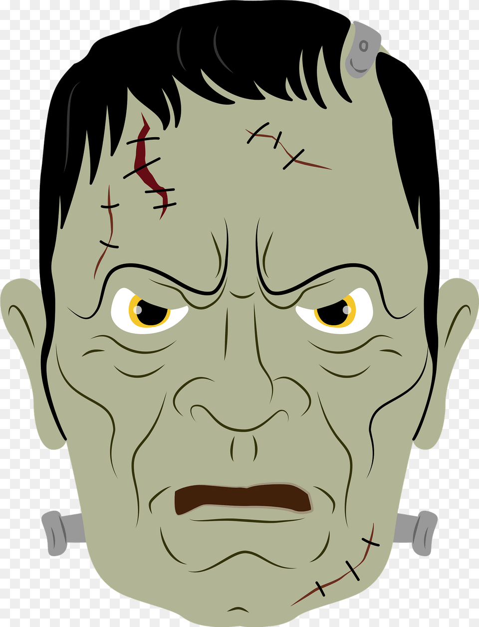 Frankenstein Face Clipart, Head, Person, Photography, Portrait Free Png Download