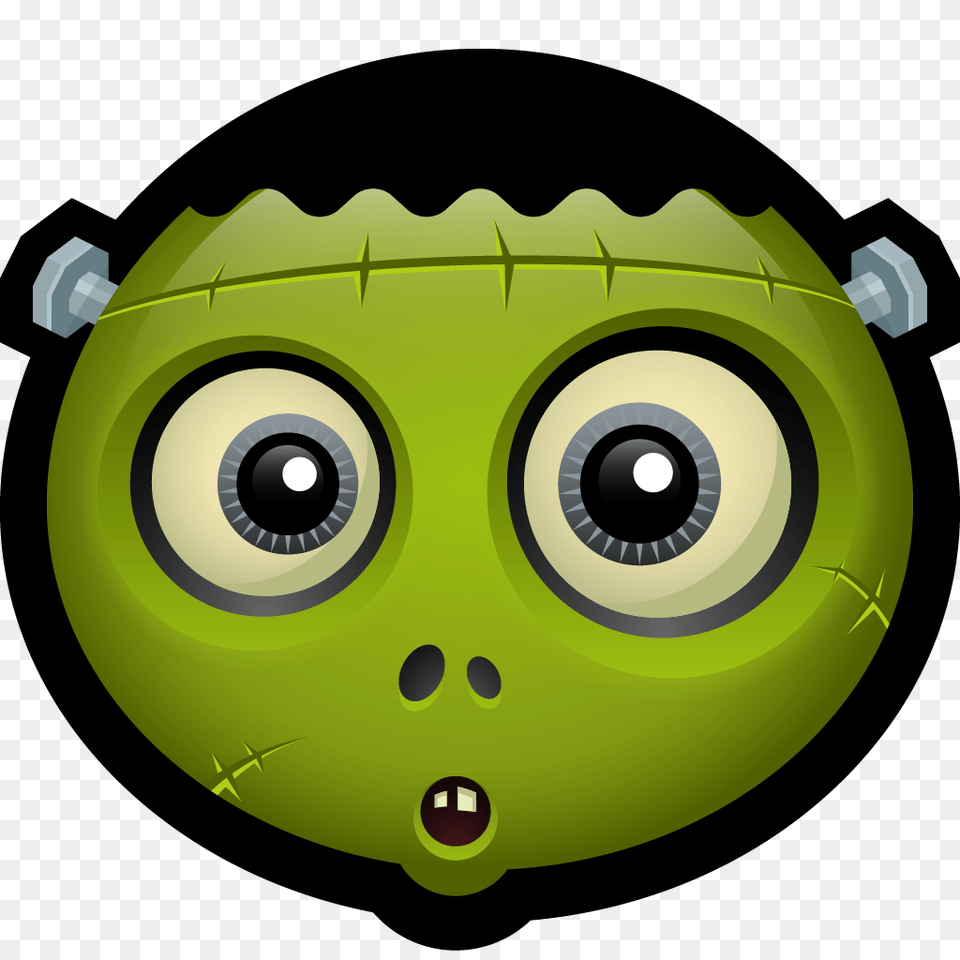 Frankenstein Frankie Halloweem Halloween Monster Spooky, Green, Disk Png Image