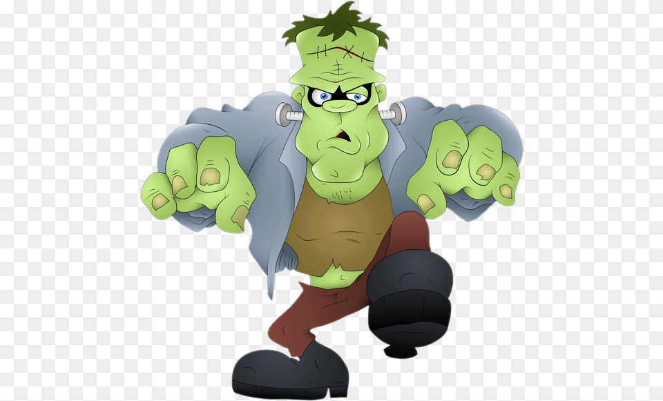 Frankenstein Halloween Frankenstein Monster Clipart, Cartoon, Baby, Person, Face Free Png