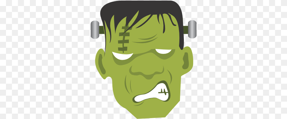 Frankenstein Hd Transparent Frankenstein Clipart, Green, Person, Cutlery, Face Png
