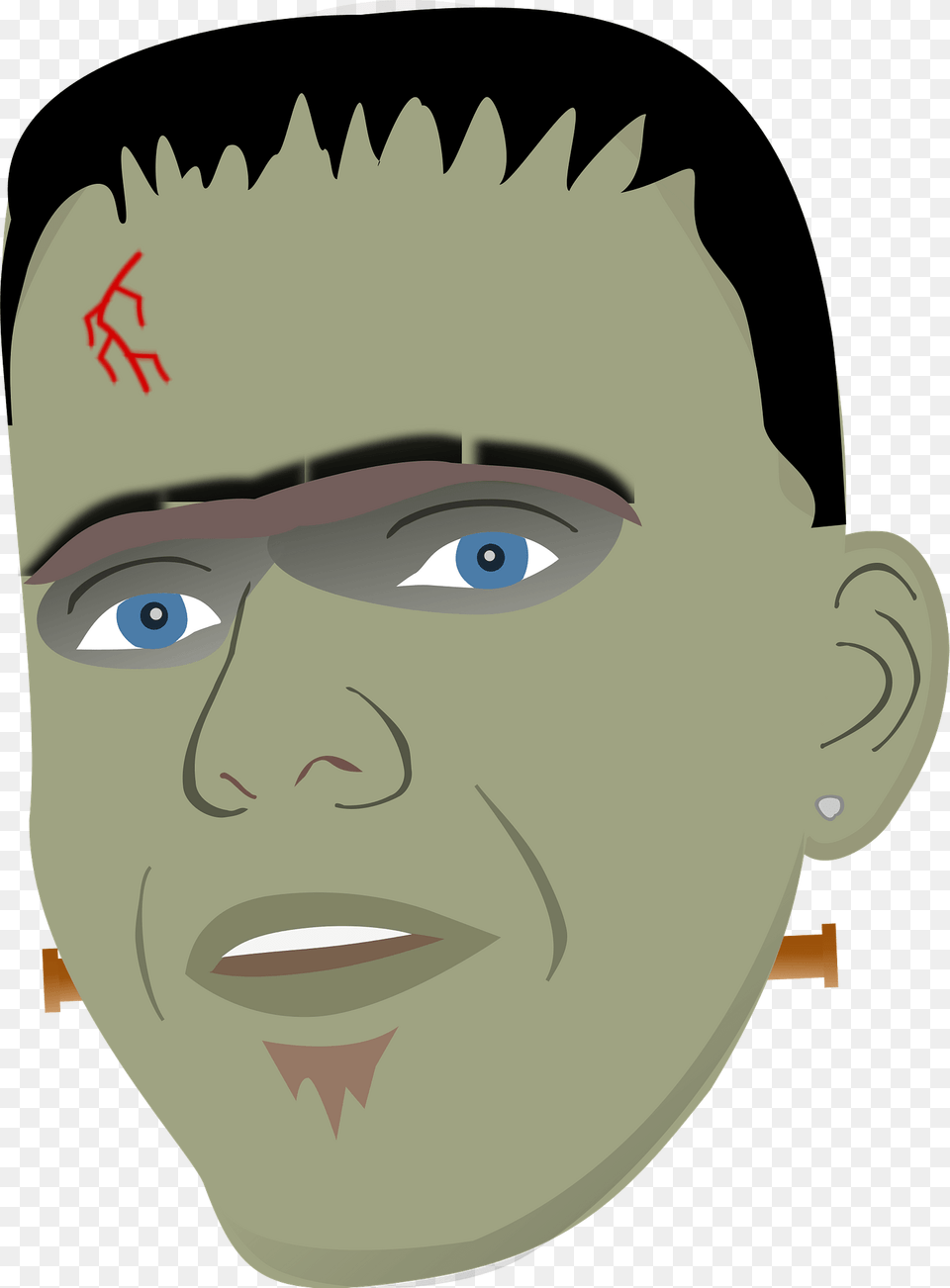 Frankenstein Head Clipart, Face, Person, Photography, Portrait Png Image